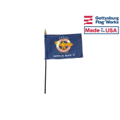 WW II Commemorative Stick Flag - 4x6"