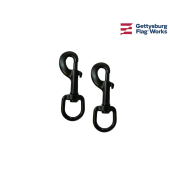 Gettysburg Flag Works Pair of 3 Rubber Coated Brass Swivel Snaps Clips for  attaching Flags to flagpoles on Rope Halyard, Coated to Reduce Noise (Qty