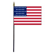 American, 36 Stars Stick Flag - 4x6"