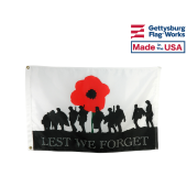 WWI Lest we Forget Poppy Flag 