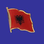 Albania Lapel Pin (Single Waving Flag)