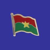 Burkina Lapel Pin (Single Waving Flag)