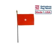 Marine Corps Brigadier General Stick Flag - 4x6"