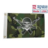 Camo Solider Skull Pirate Flag 