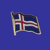 Iceland Lapel Pin (Single Waving Flag)