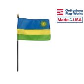 Rwanda Stick Flag - 4x6"