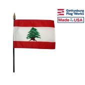 Lebanon Stick Flag - 4x6"
