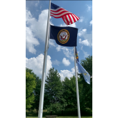 65' External Revolving (ESR) Aluminum Flagpole - Choose Options