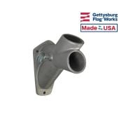 Flag Bracket 2 Position Silver Aluminum - 1.25" Diameter