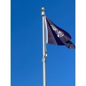 25' Internal Cam Cleat (ICC) Aluminum Flagpole - Choose Options