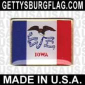 Iowa State Flag Lapel Pin (Single Rectangle Flag)