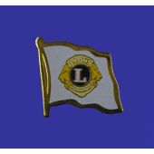 Lions Club Lapel Pin (Single Waving Flag)