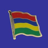Mauritius Lapel Pin (Single Waving Flag)