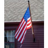 Oak Outrigger Flagpole - Wooden Flagpole