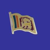 Sri Lanka Lapel Pin (Single Waving Flag)