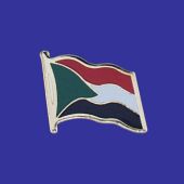 Sudan Lapel Pin (Single Waving Flag)