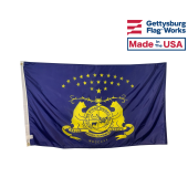 Isolated St. Louis City Flag, City Of Missouri State, Waving On
