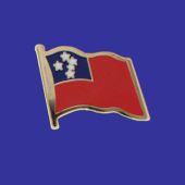 Western Samoa Lapel Pin (Single Waving Flag)