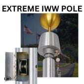 30' EXTREME Internal Wire Halyard With Winch (XIWW) Aluminum Flagpole - Choose Options