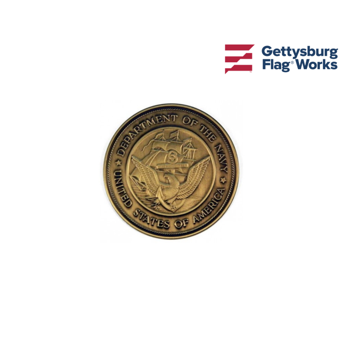 Navy Brass Medallion - Navy Flags - Armed Forces Flags - Military