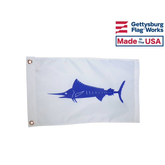 Blue Marlin Fish Boat Flag - 12x18