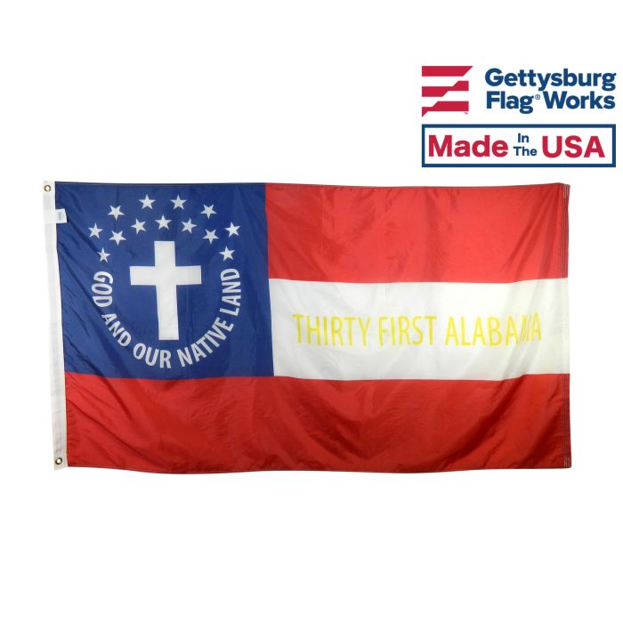 distressed 31st Alabama Infantry Battle Flag coffee mug