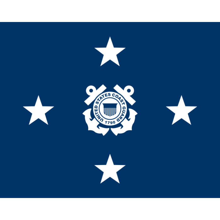 Coast Guard Admiral (4 star) Officer Indoor Flag - Choose Options
