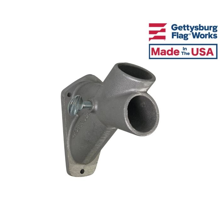 Flag Bracket 2 Position Silver Aluminum - 1.25" Diameter