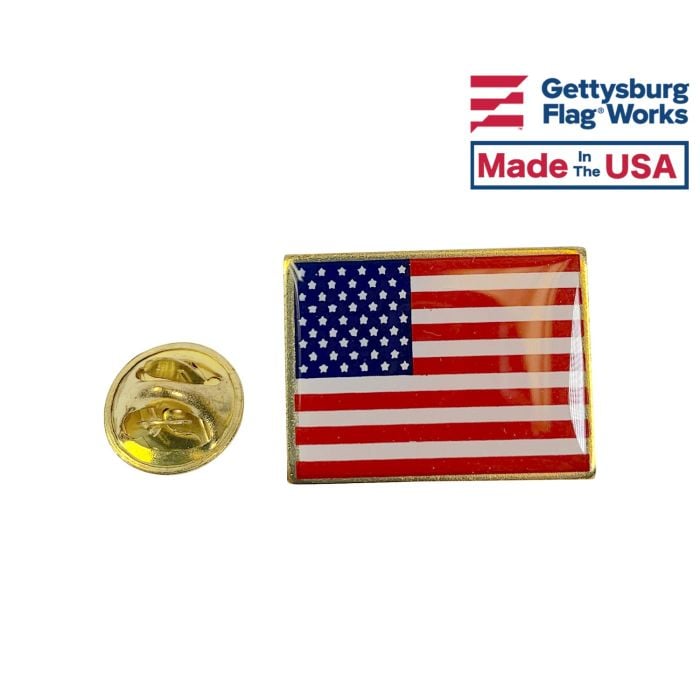 American Flag Lapel Pin (Single Rectangle Flag)