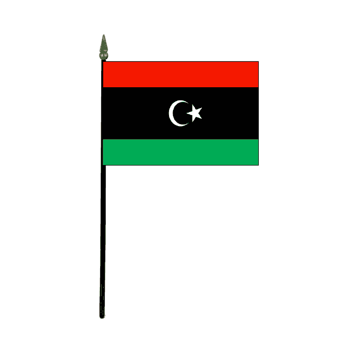 Libya Stick Flag - 4x6"