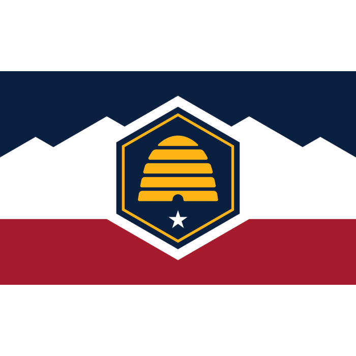 New Utah State Flag Utah Beehive Flag 2024