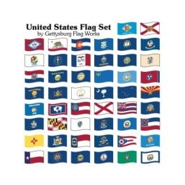 50 state flags in order