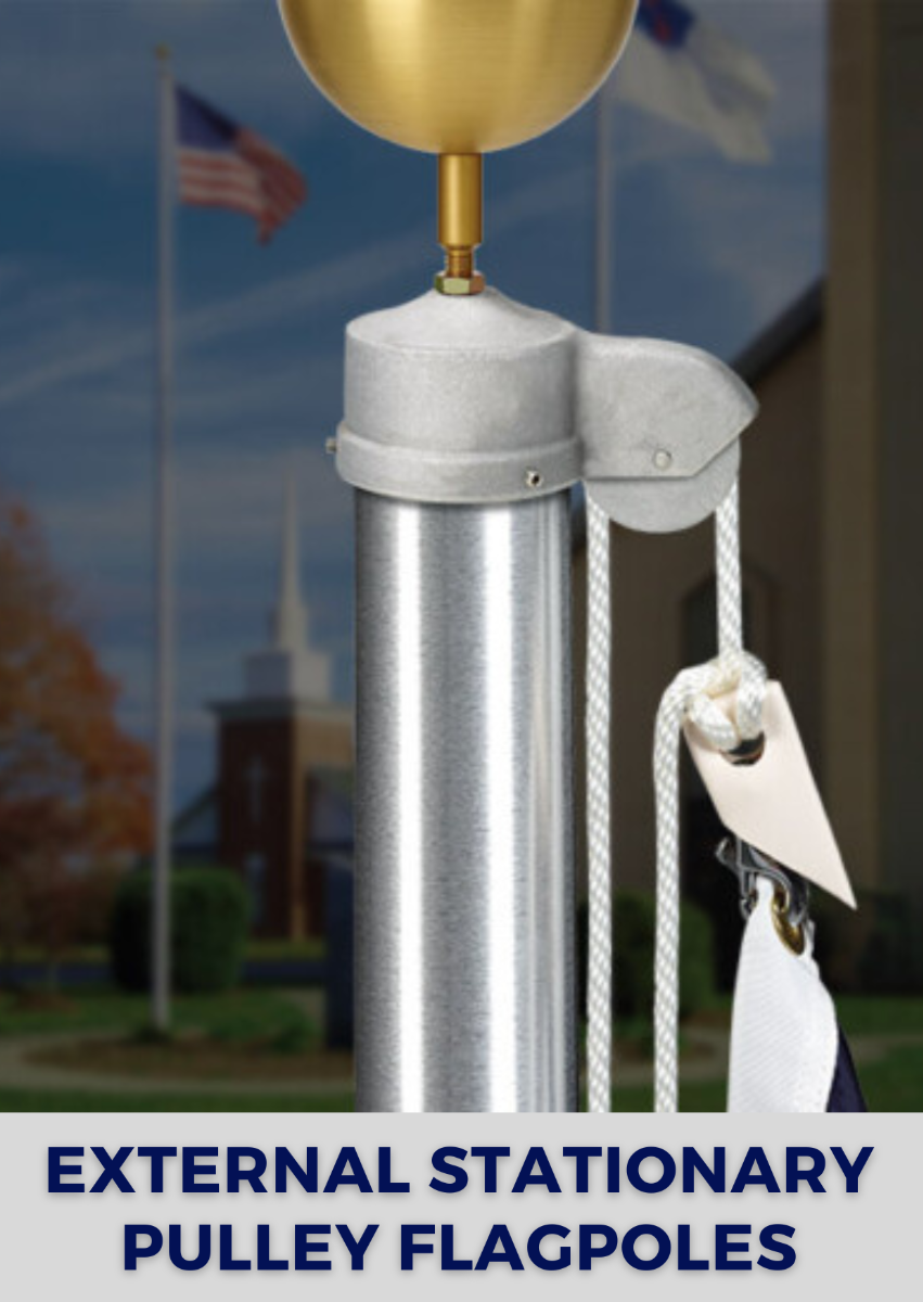 IN GROUND COMMERCIAL EXTERNAL STATIONARY FLAGPOLES